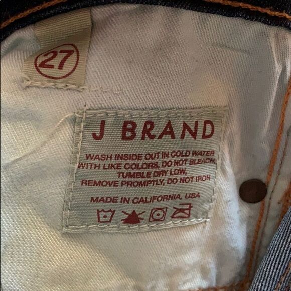 J Brand blue pencil leg jeans, 5 pockets, zipper closure, size 27 - Picture 2 of 8